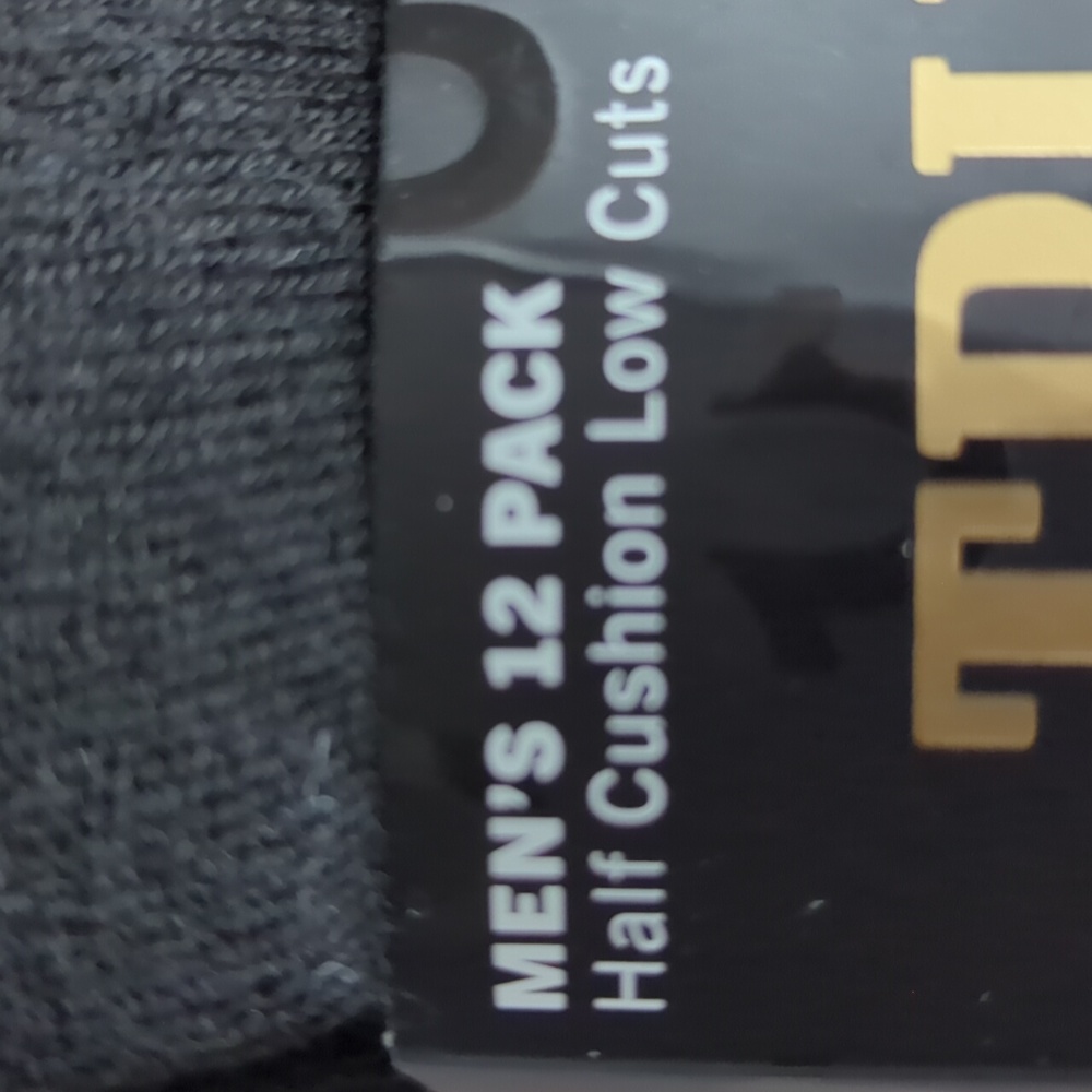 True Religion Brand Jeans Men's Half Cushion Cuts 12 Pack Black Socks Sz 10-13 - Picture 8 of 8